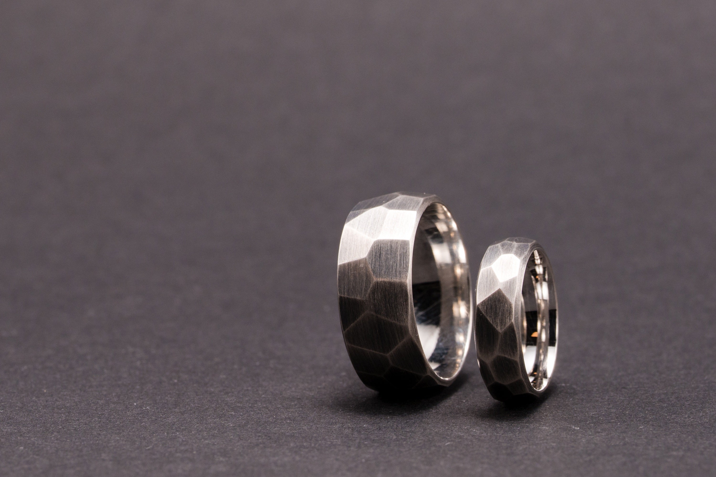 Facettierter Silberring